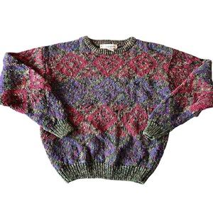 Vintage Boston traders patterned sweater